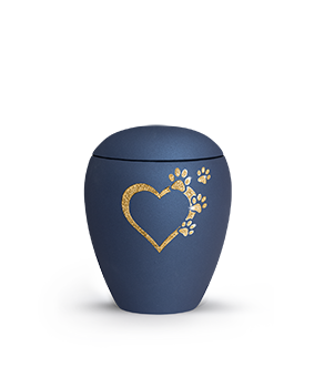 Miniaturbild: Edition Verona, velvet navy, Sparkling Star Herz mit Pfoten in gold – Keramik