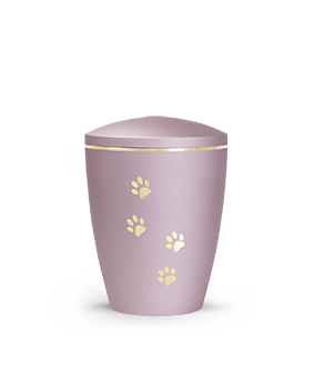 Miniaturbild: Edition Patas de Oro, velvet rosé, Pfotenmotive, gold gebürstet – Naturstoff