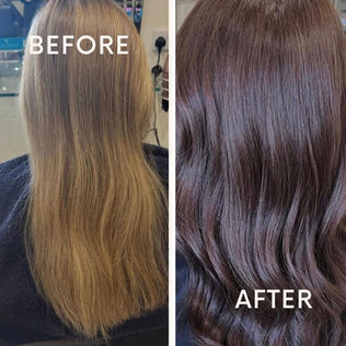 Hair repair treatment before and after