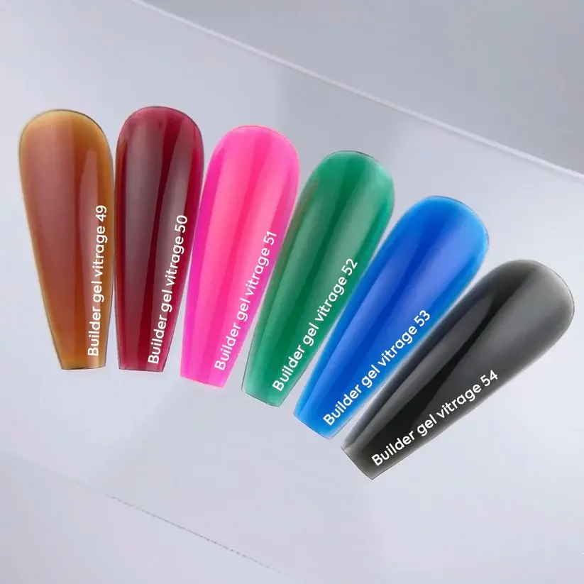 Miniatyrbilde: Builder Gel 54 Vitrage - sort, transparent gel med glass-effekt - 15 ml