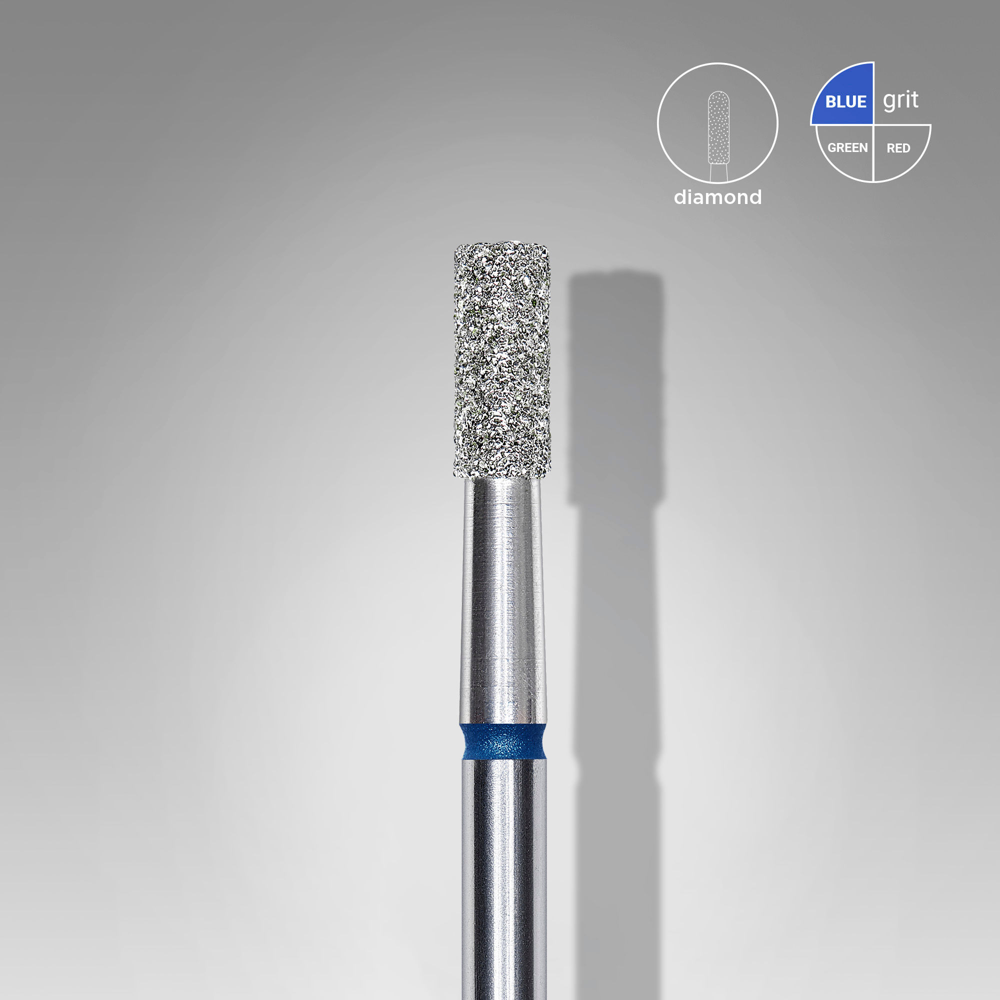Staleks EXPERT Diamond drillbit sylinder, blå – 2,5×6 mm