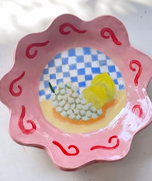 Pink Fruit Plate