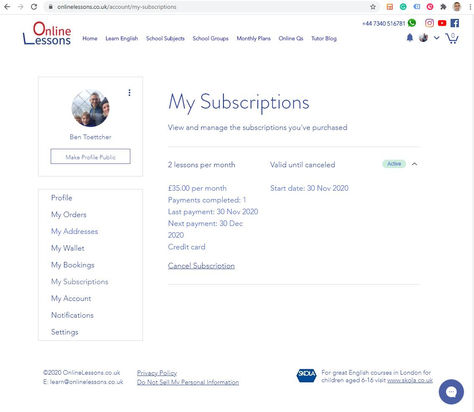 Log in to control your Monthly Plans in the My Subscriptions members area.