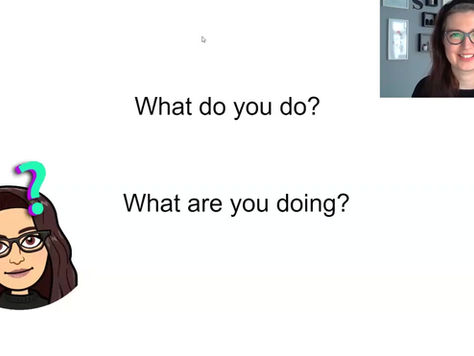 Online English Lesson: What do you do vs what are you doing?