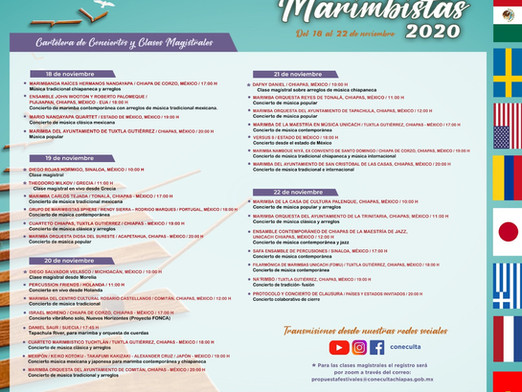 Ensambles y solistas de la Facultad de Música participan en Festival Internacional de Marimbistas.