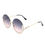 Thumbnail: Gloriana - Women Circle Half Frame Oversize Rhinestone Fashion Round Sunglasses