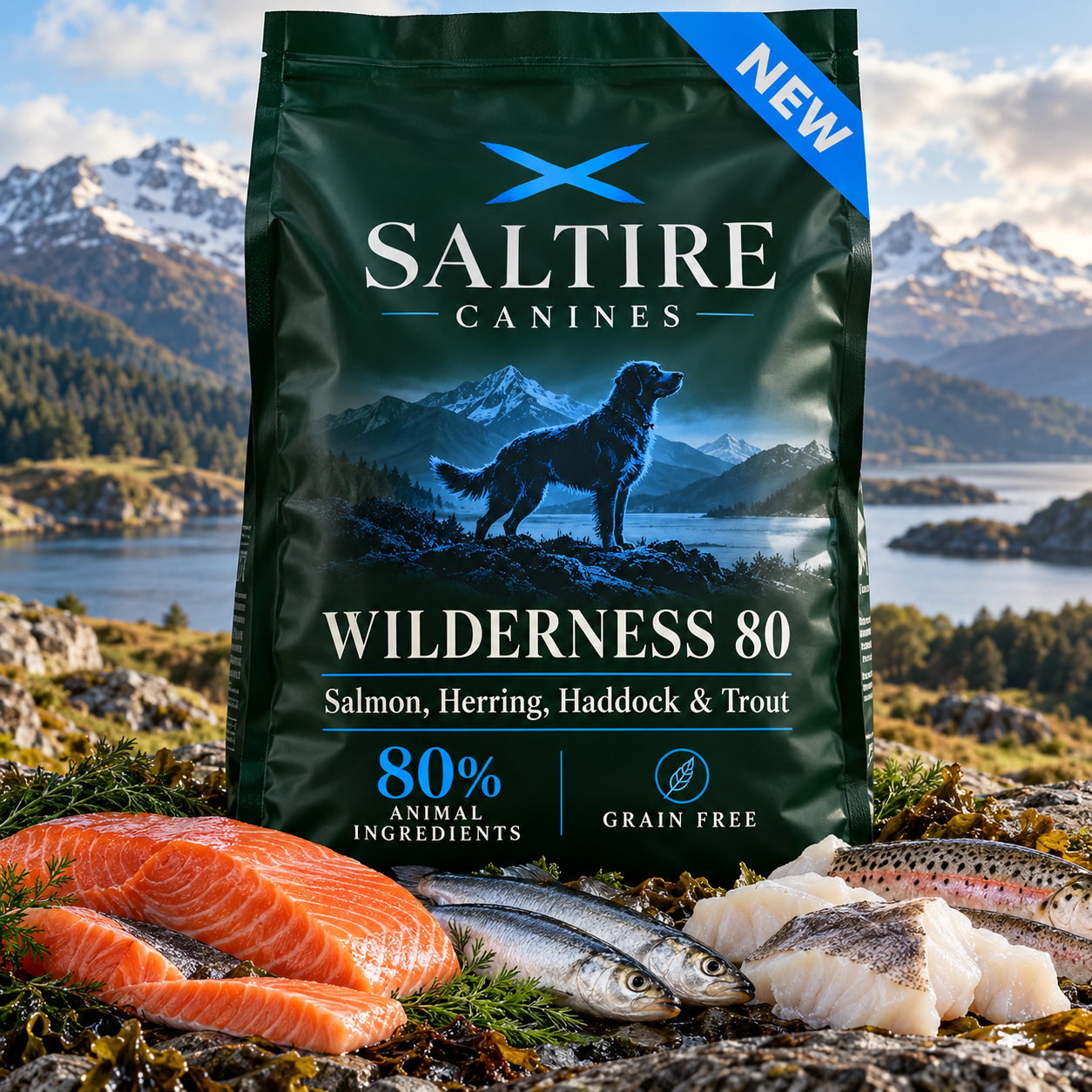 Wilderness 80 - Salmon, Herring, Haddock & Trout — Saltire Canines NEW product image