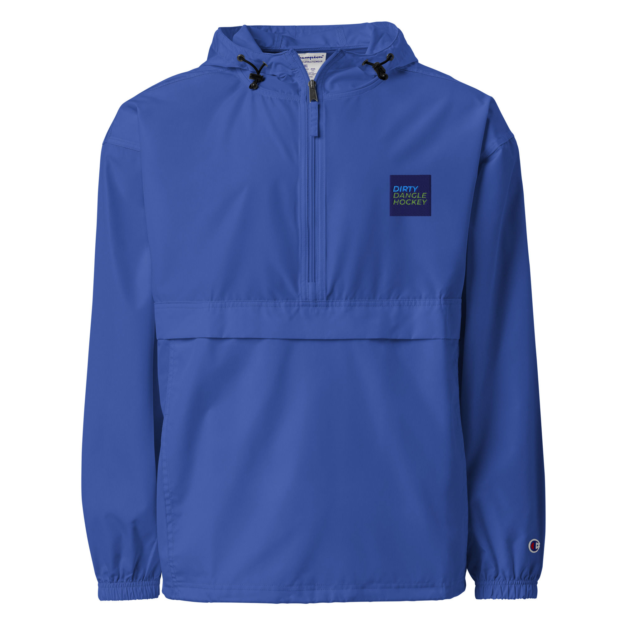 Dirty Dangle Hockey Embroidered Champion Packable Jacket