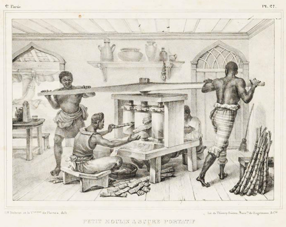 Engenho Manual Que Faz Caldo de Cana”, 1822 Jean-Baptiste Debret Aquarela sobre papel