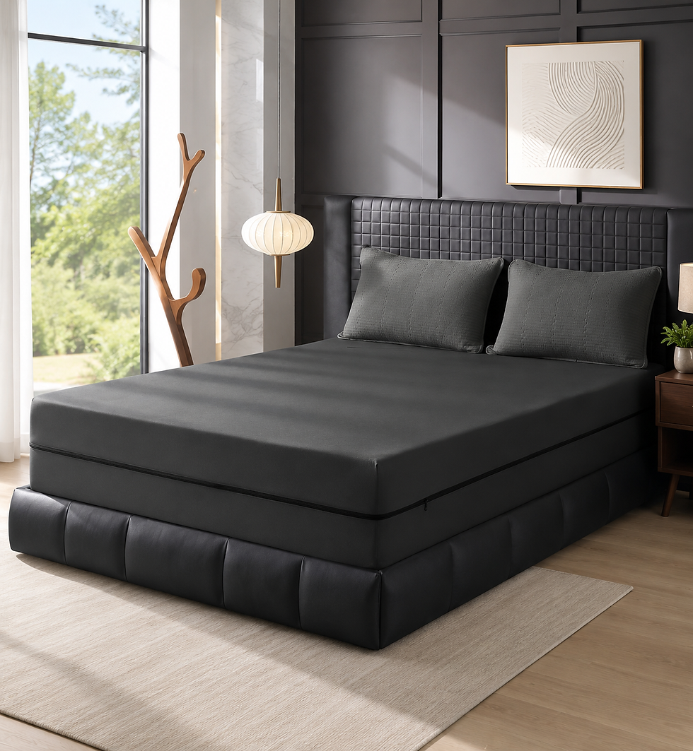 Medium Firm Waterproof Nylon Vinyl Foam Mattress, Noiseless, Soft Cloud Feeling, Body Heat Reflection, Good for Hospita