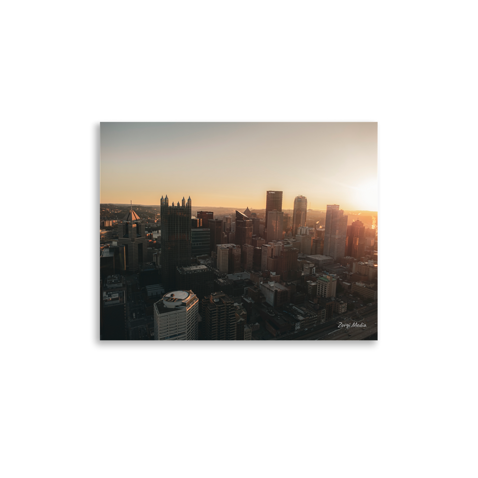 Thumbnail: Pittsburgh Skyline - Poster Print v2