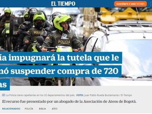 Juez detiene compra de biblias por parte de la policía . Comunicado de Prensa