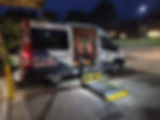 Eagle Medical Transport LLC Van at Night