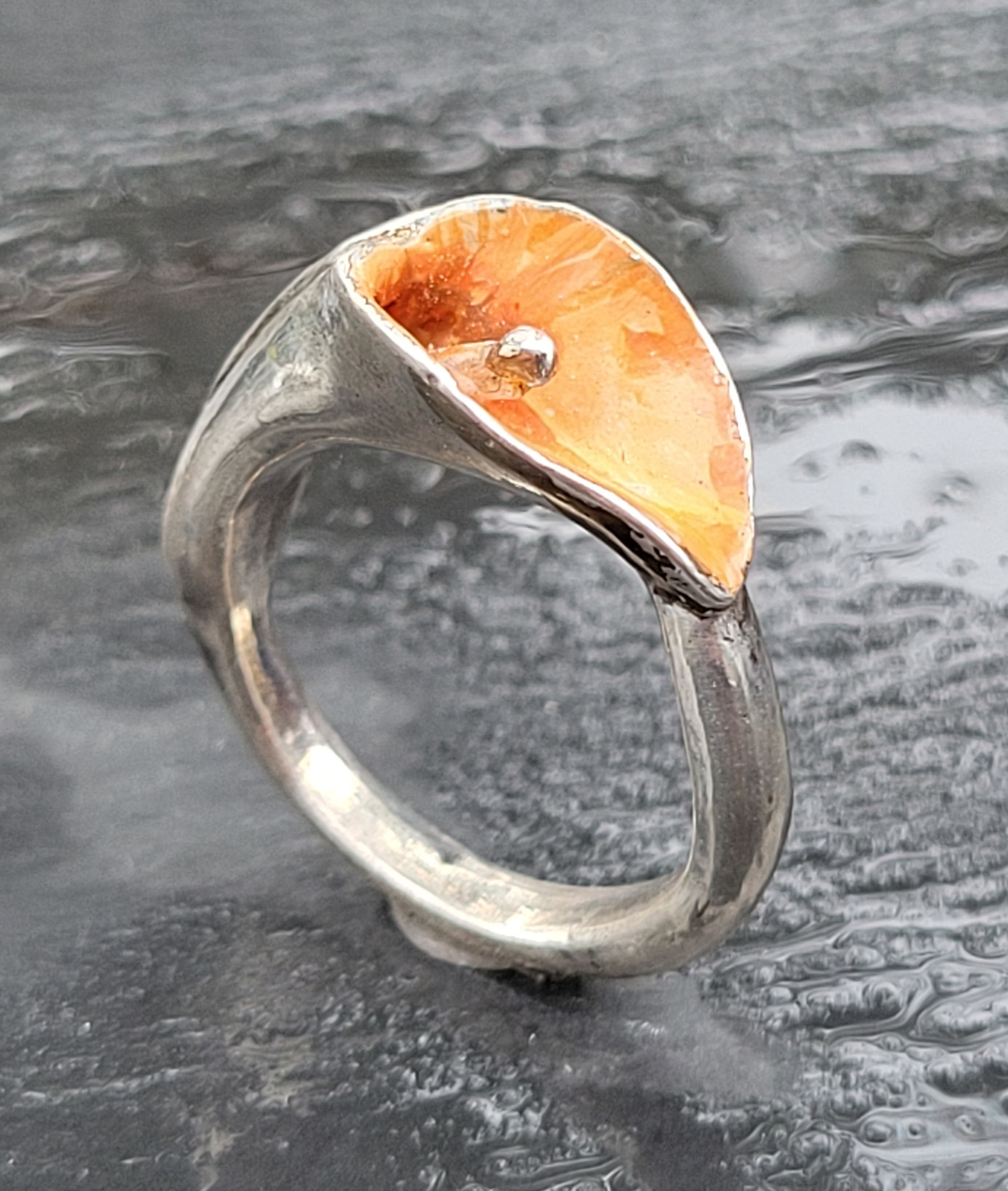 Calla Lily Ring Pale Orange