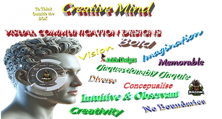 Creative mind thinks ahead and finds what is best to move forward, to think outside the bo