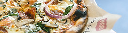 Pizza with Salami Mushrooms and Onion