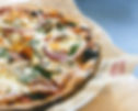 Pizza with Salami Mushrooms and Onion
