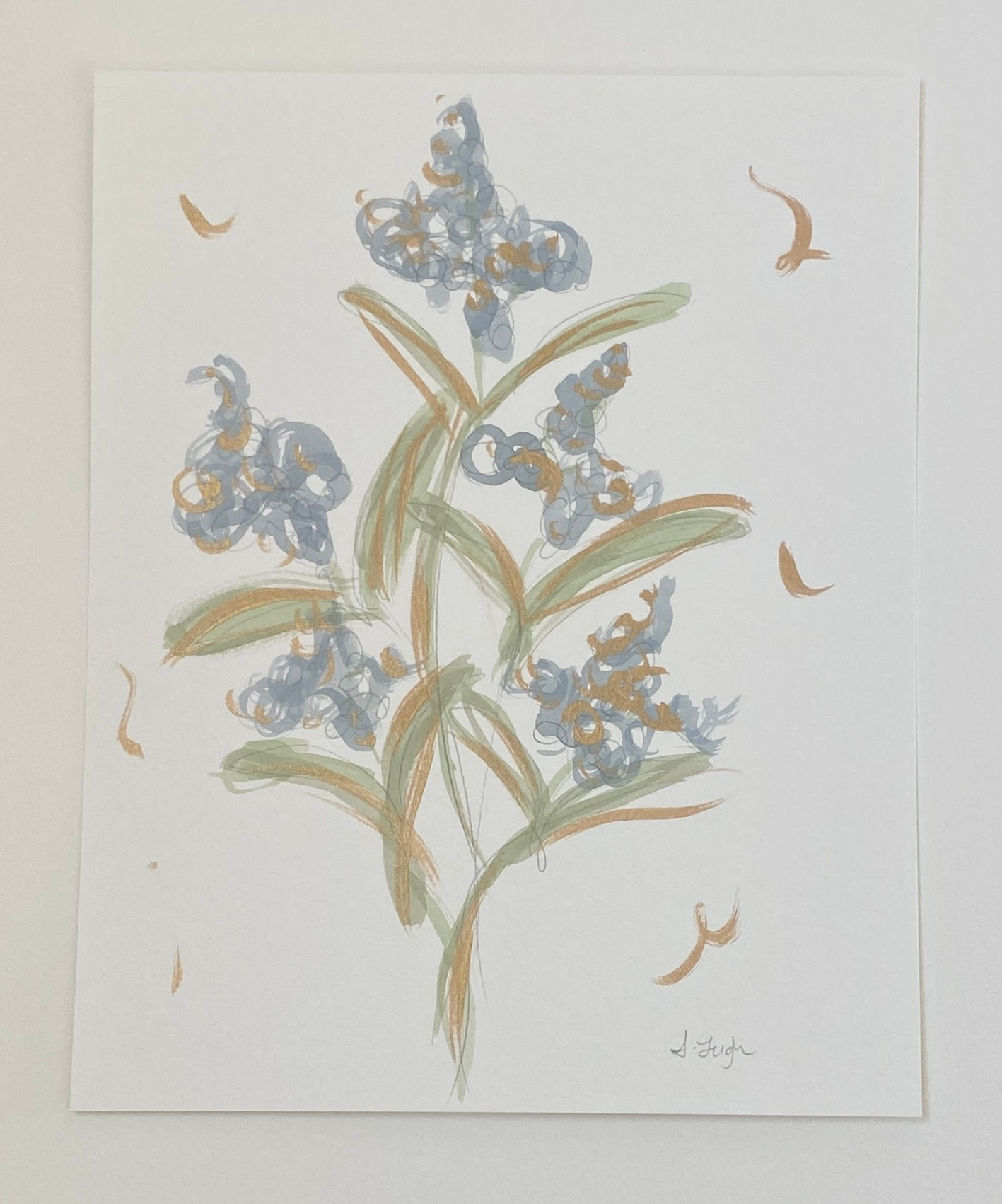 "Blue Botanical I" - 8x10 - Paper - Available with The Scouted Studio