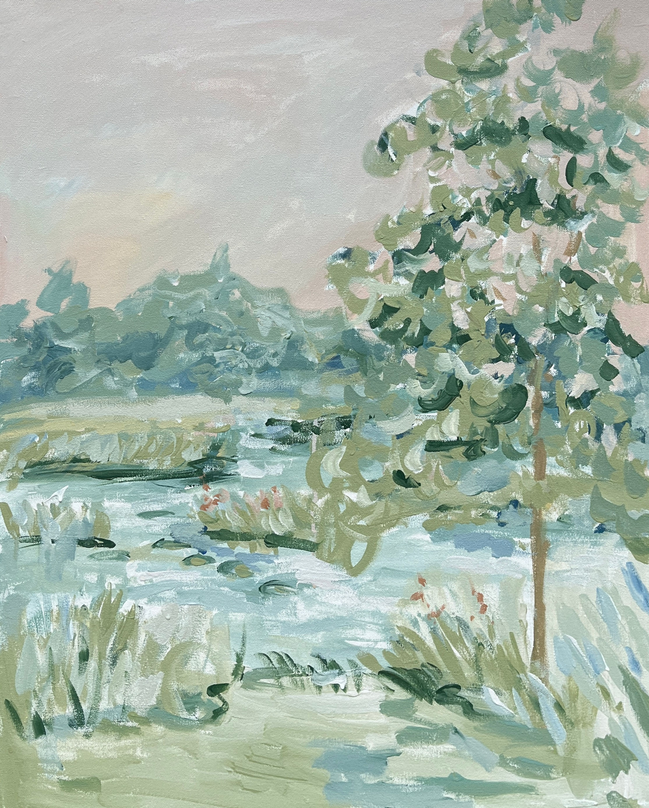 "Rose Sky Aqua Marsh II"