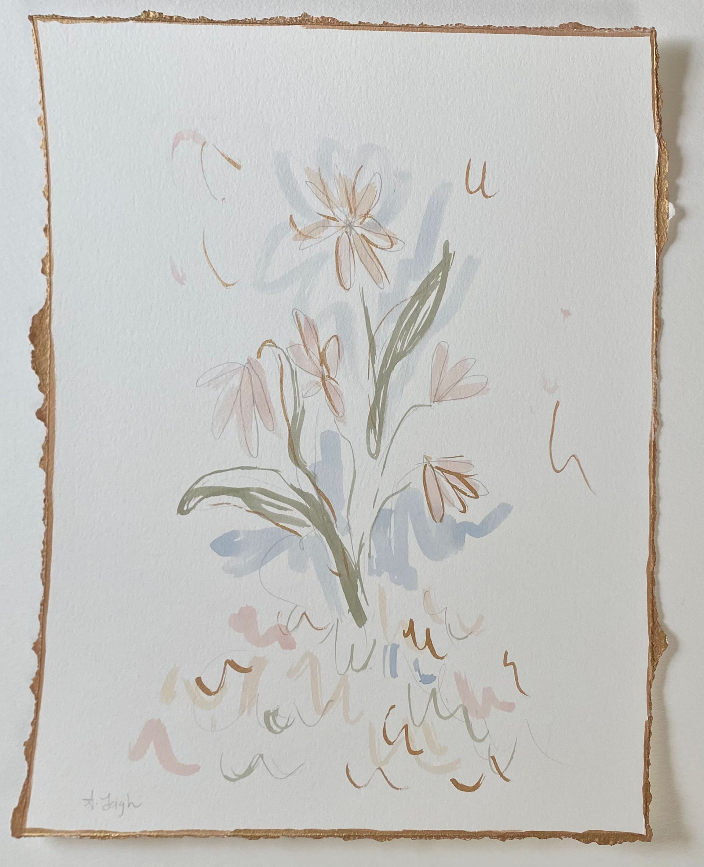 "Simple Floral I" - 11x14 - Paper