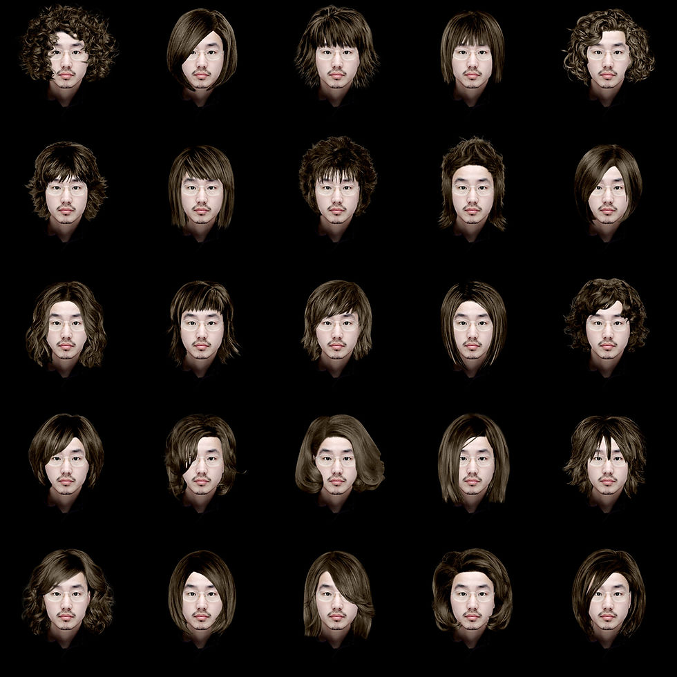Hair style 0116, 35x35cm, Digital pigment print, 2018