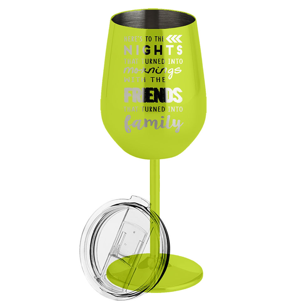 Thumbnail: Here's to the Nights Metal Wine Glass