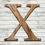 Thumbnail: Letter "X" Burned Wood Cutout