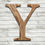 Thumbnail: Letter "Y" Burned Wood Cutout