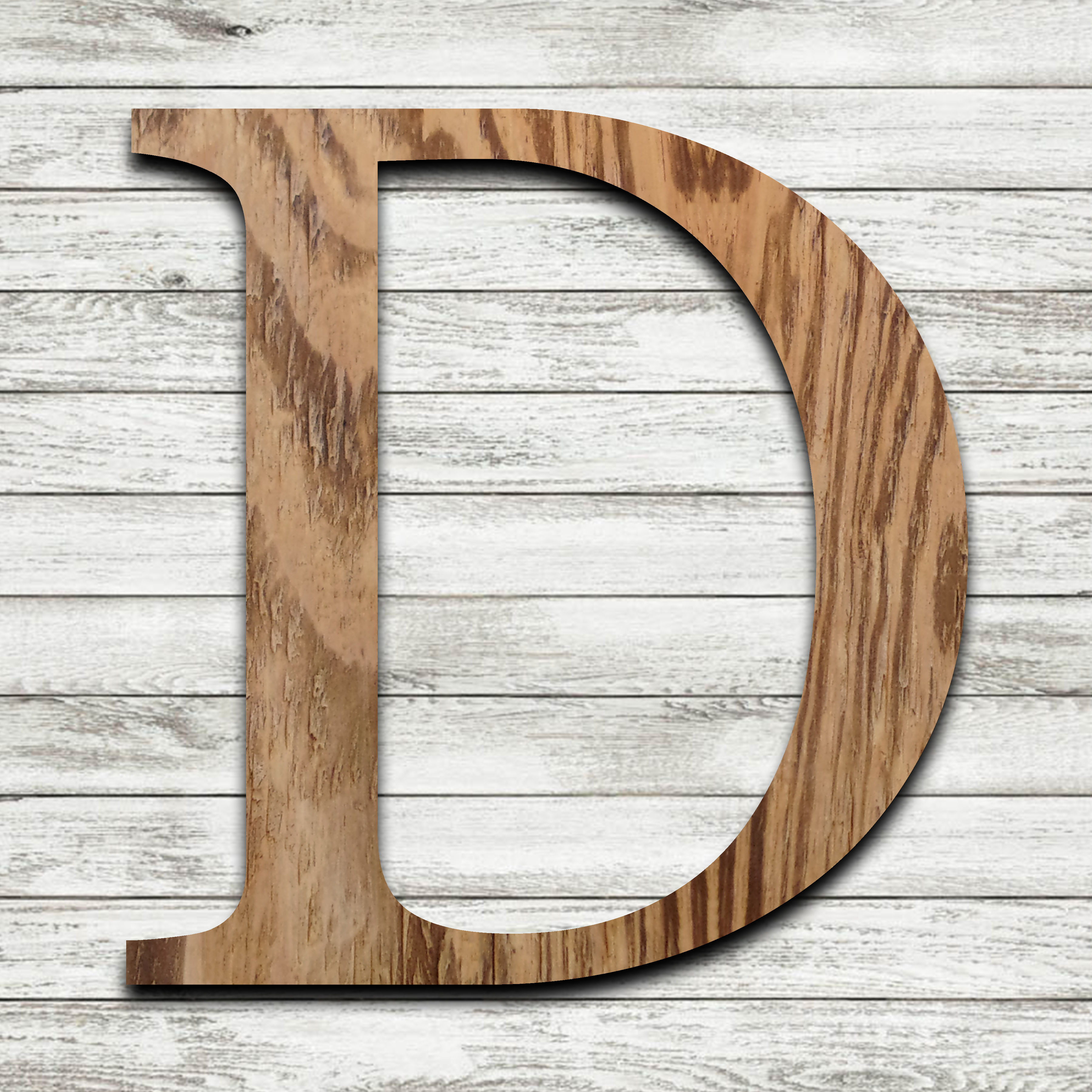 Letter "D" Burned Wood Cutout