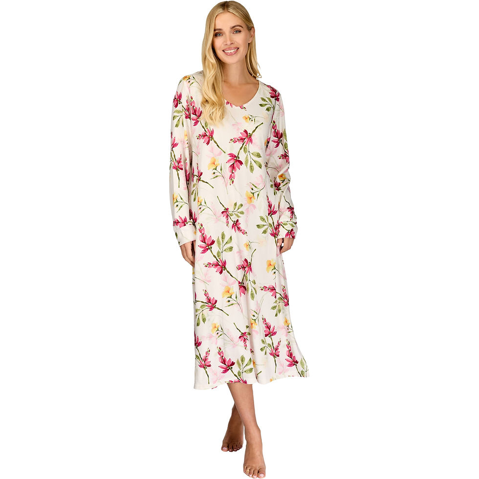 Thumbnail: La Marquise Floral Long Sleeve Nightdress