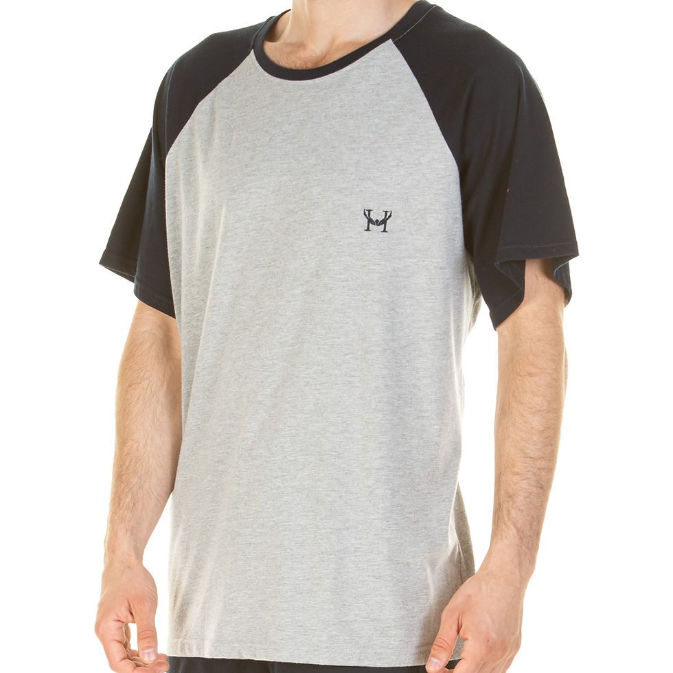 Thumbnail: Haigman Men's Cotton Rich Jersey Short Sleeve Shorts Set