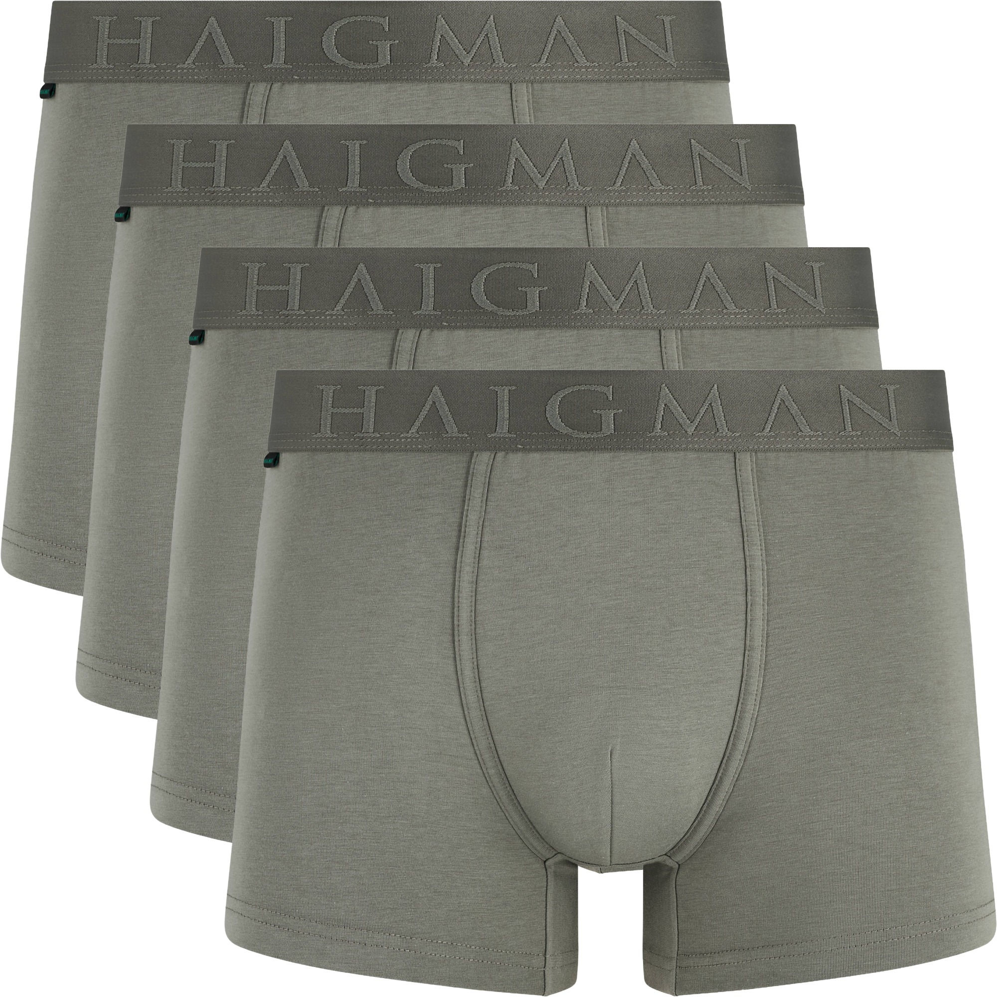 Haigman Men’s 4 Pack Bamboo Cotton Soft Stretch Boxer Trunks
