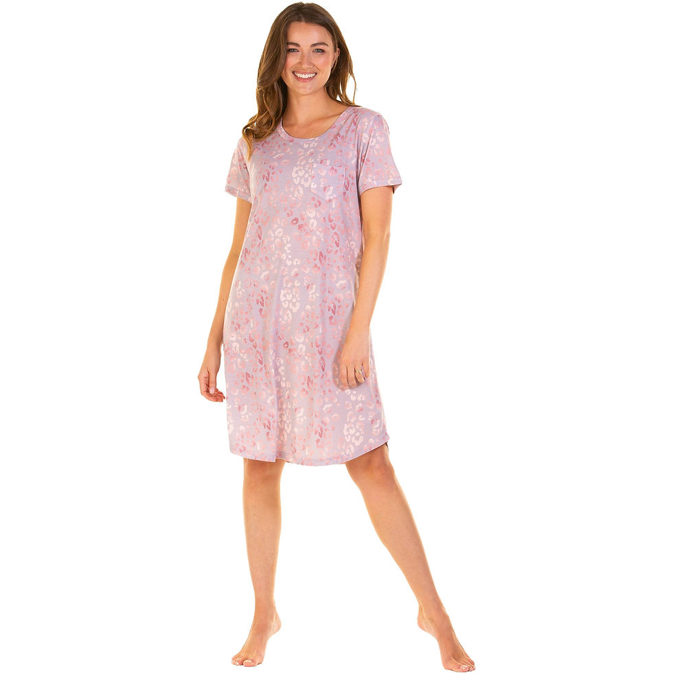 Thumbnail: Wysteria Lane Women’s Jersey Short Sleeve Nightdress