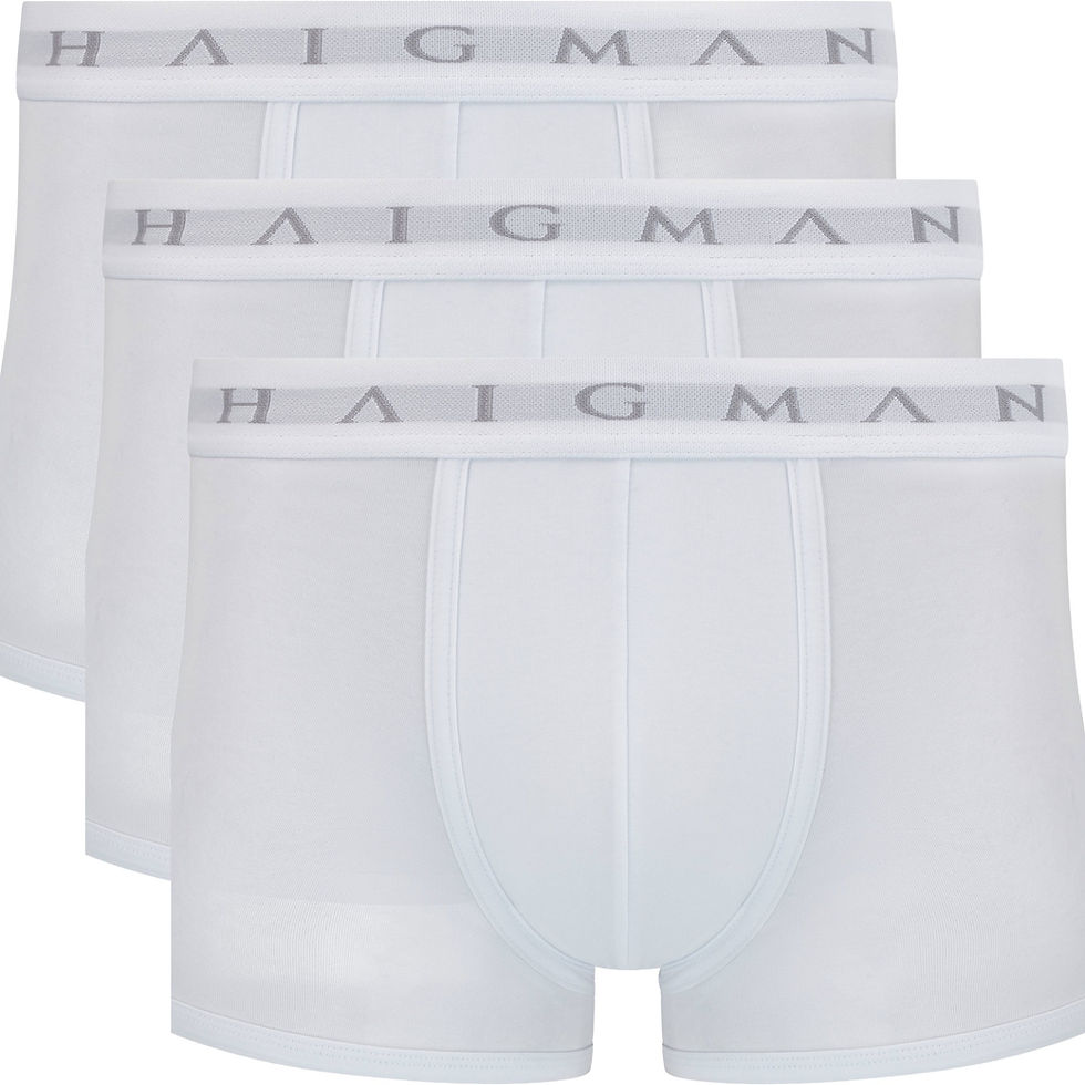 Thumbnail: Haigman 3 Pack Cotton Stretch Modern Trunks