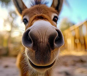 a-donkey-with-a-big-nose-is-looking-at-the-camera-the-image-has-a-playful-and-lighthearted