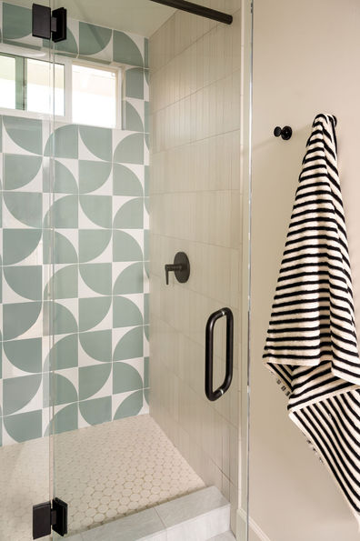 Contemporary Kids Bathroom remodel by San Diego Interior Designer Sara Plaisted of Nook Design House, specializing in home renovations and construction.