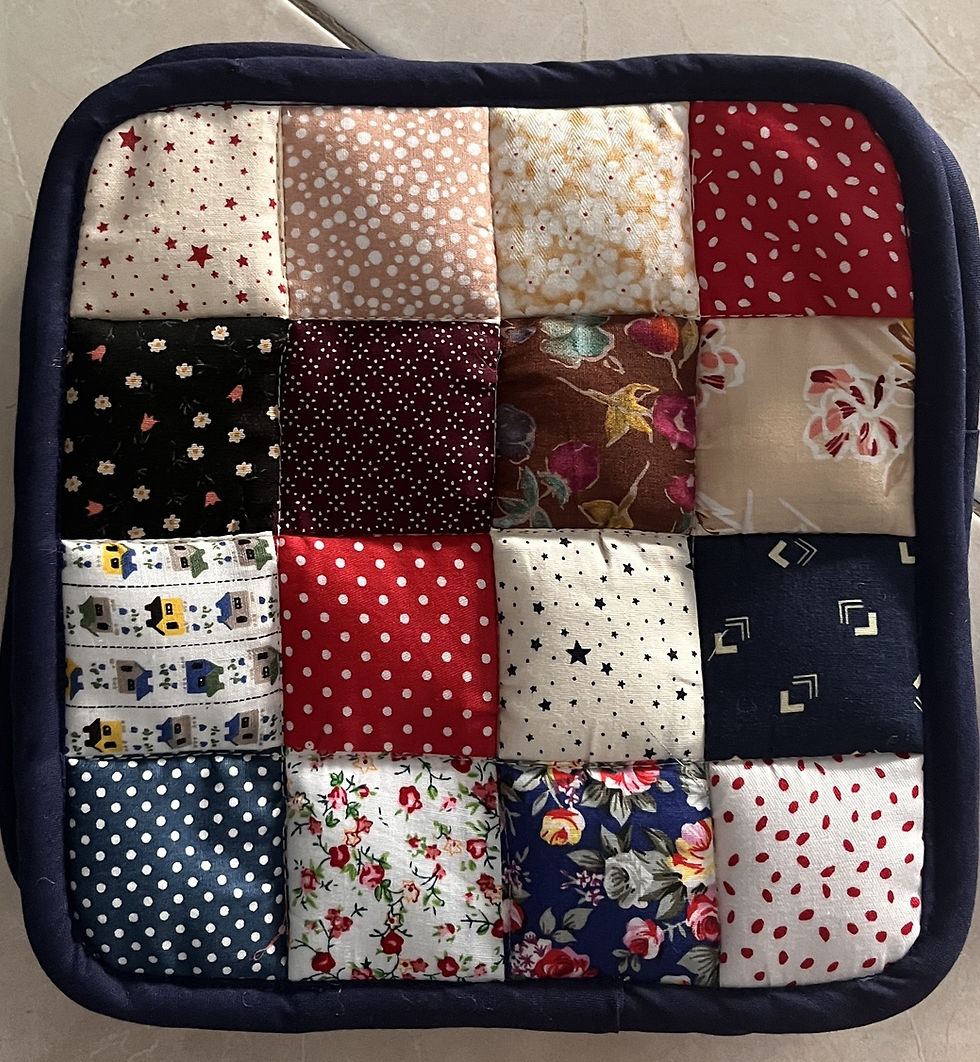 Thumbnail: Handmade Patchwork Quilted Potholder