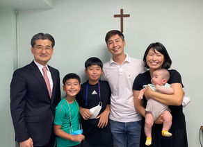 새가족 - 김태균 선교사님 가족 (김윤정, 온유/지유/리유)