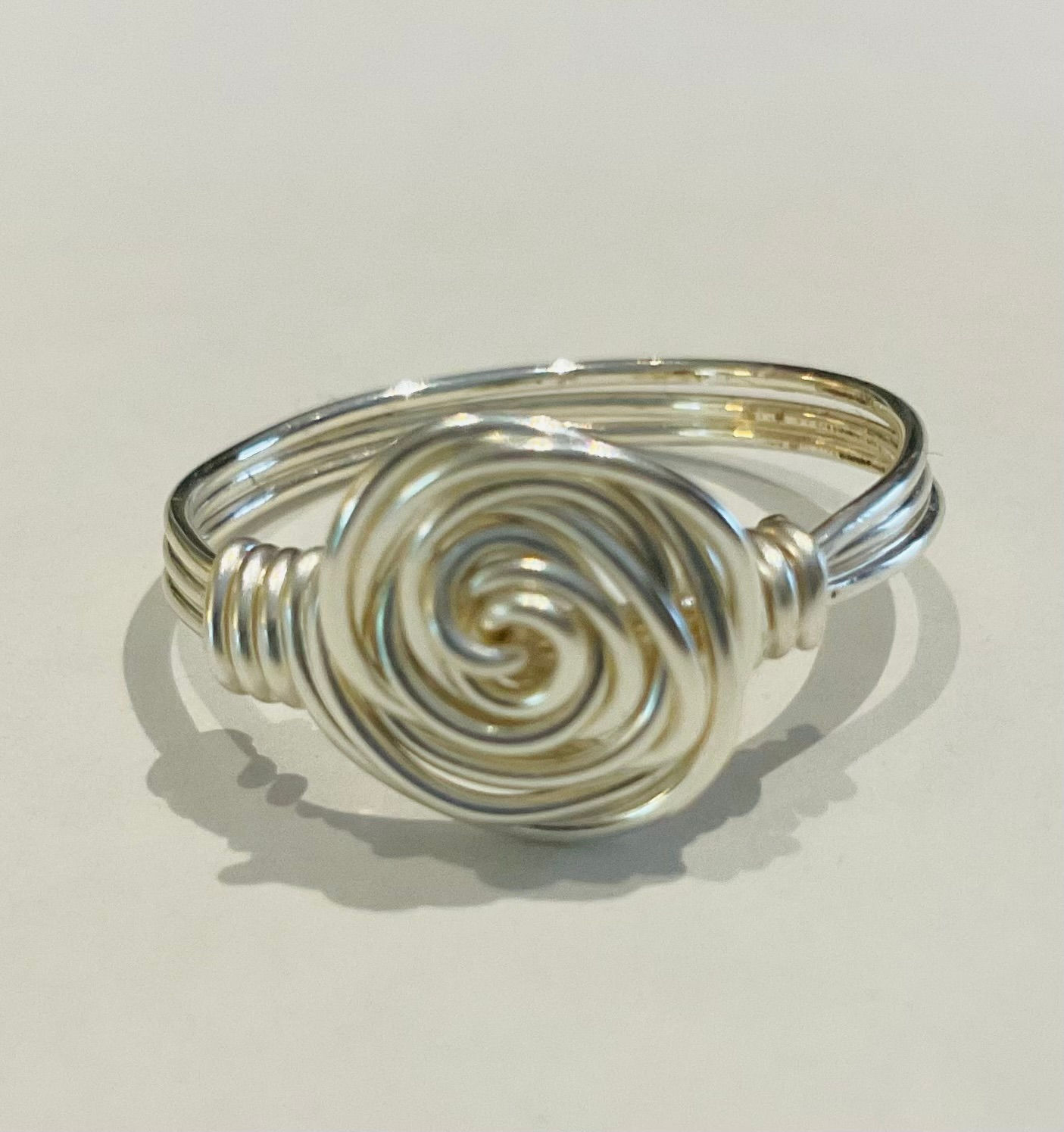 Swirl Ring handmade in Silver or Gold