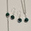 Thumbnail: Set of Herringbone Weave Jewelry on silver wire with Malachite Stones From WildGeraniumJewelry.com