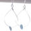 Thumbnail: Tear-drop Hoop Earrings - Single Stone w/ Amethyst or Aquamarine Chip