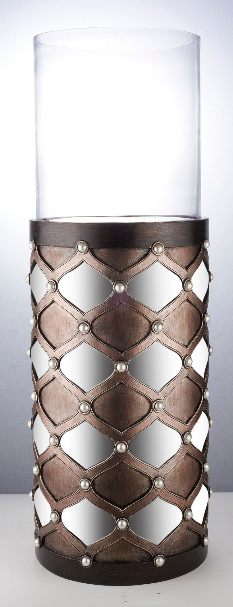 OK-4278FL - 31"H Arabesque Floor Candleholder (Candle Not Included)