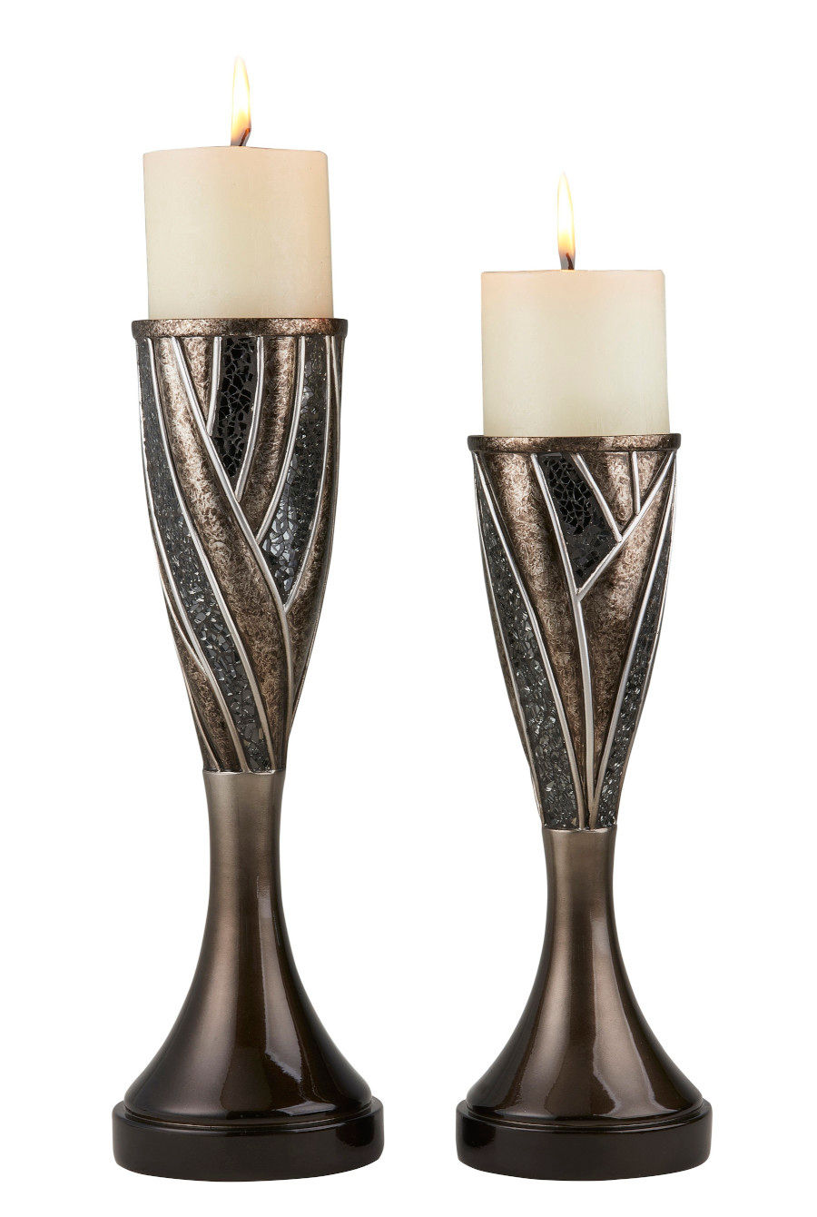 OK-4293C - 12/14"H Lelei Candleholder Set of 2 (Candles Included)