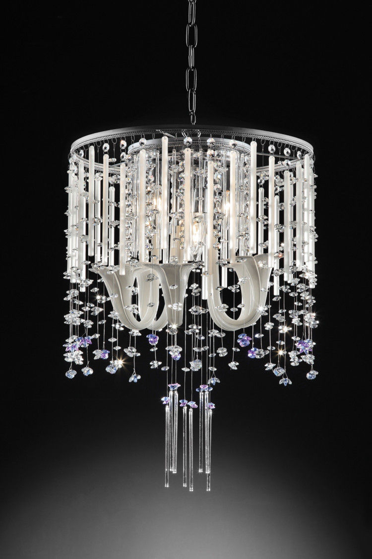 OK-5130-H2 - 25"H Fairy Mist Crystal Ceiling Lamp