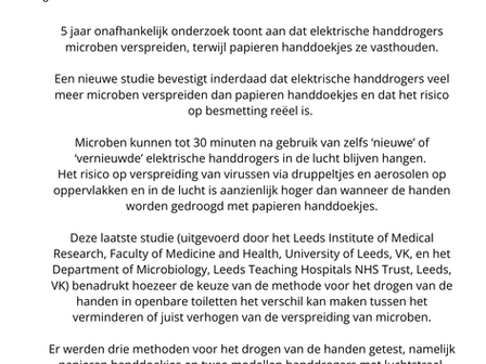 Papieren handdoekjes winnen op elk vlak