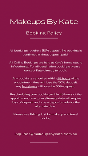 Booking Policy