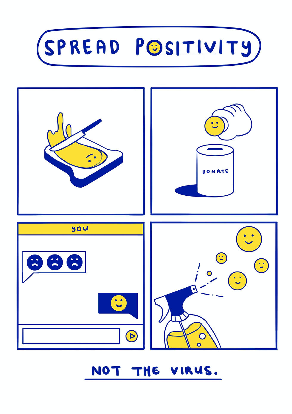 Creative artwork for positive Covid safety messaging