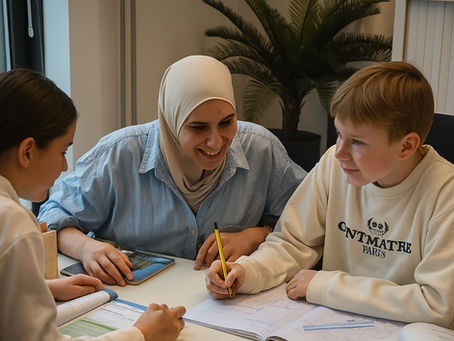 Jonge kinderen die leren