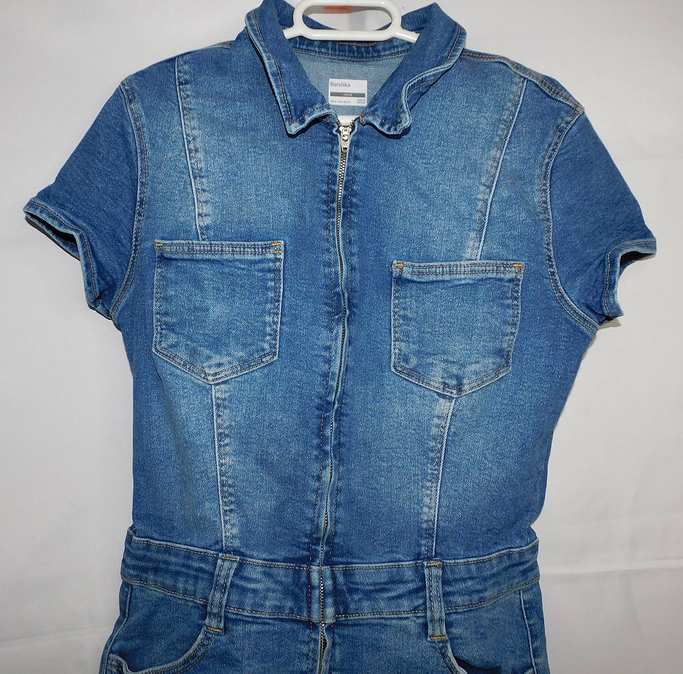 Miniatura: Peto vaquero de manga corta Bershka