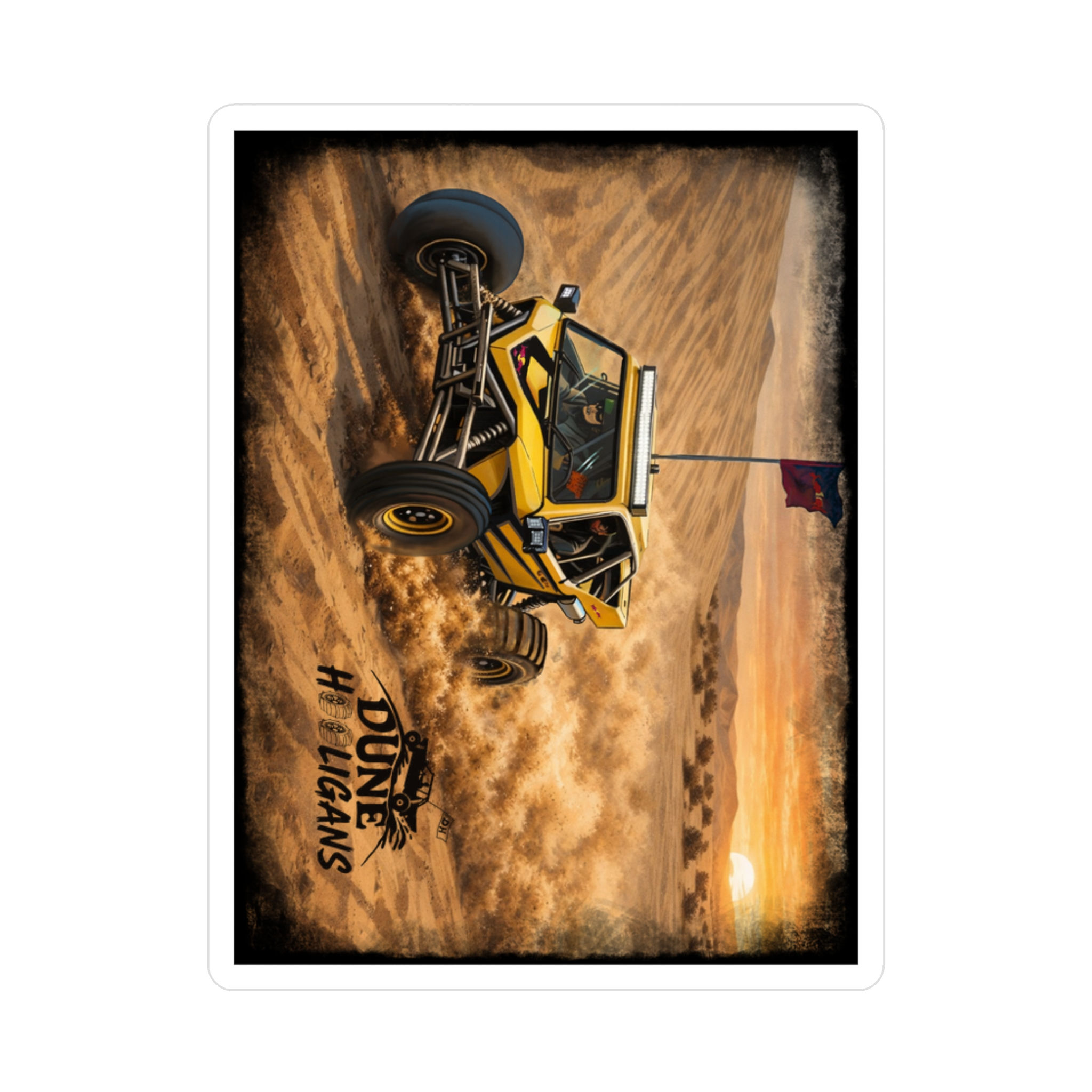 Desert Dune Buggy Kiss Cut Vinyl Decal Off-Road Sand Racing Sticker